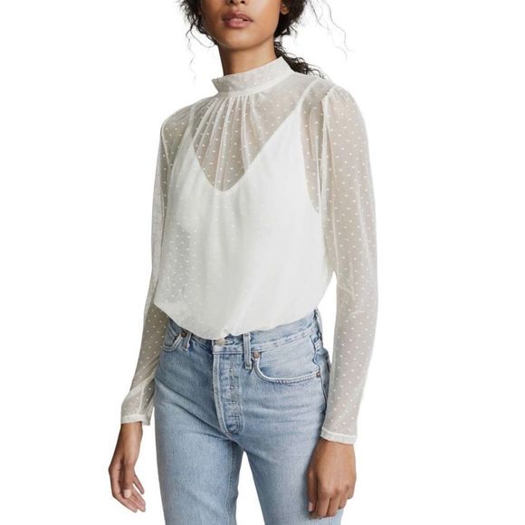 Free People Sheer Polka Dot Bodysuit - Picture 9 of 11